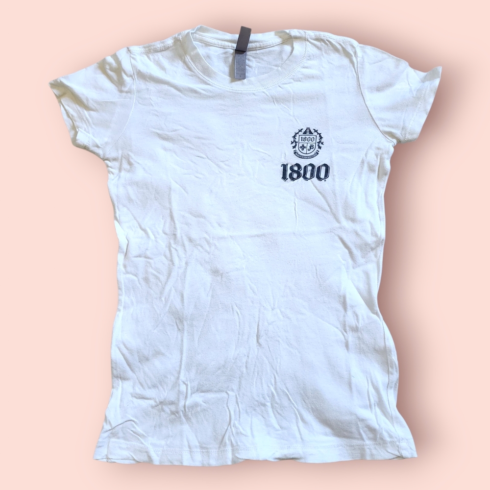 White T-Shirt with 1800 Tequila Logo